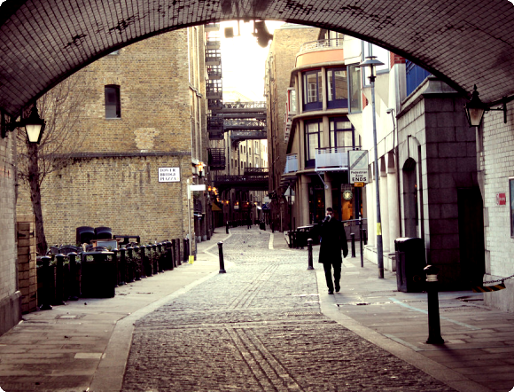London alleyway